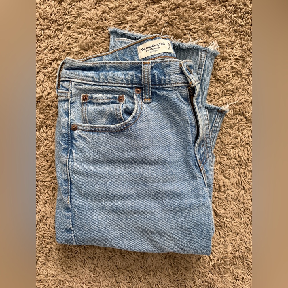 Abercrombie & Fitch Light Blue Straight Leg Jeans